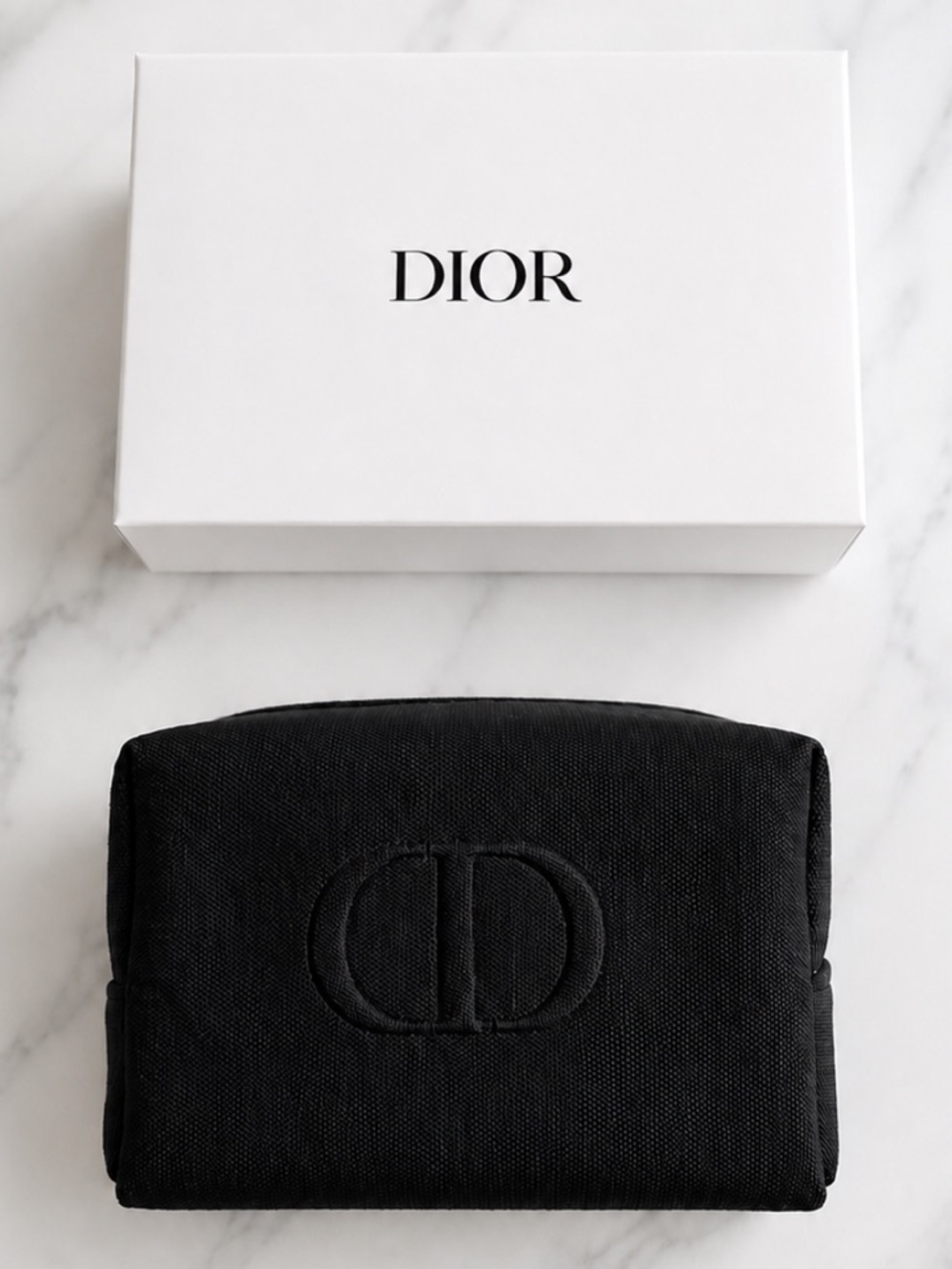 Dior Black Canvas Cosmetic Case
